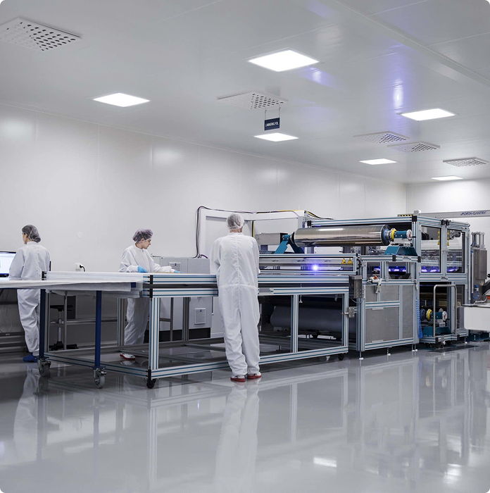 Inside the production facility in Uppsala